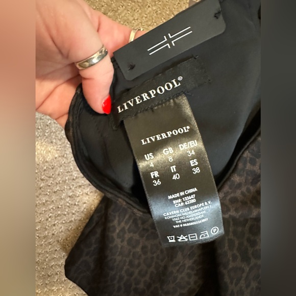 NWT Liverpool jeans Bia knit pencil skirt cheetah size 4/27 LM6023Z17 black fri - Picture 5 of 5